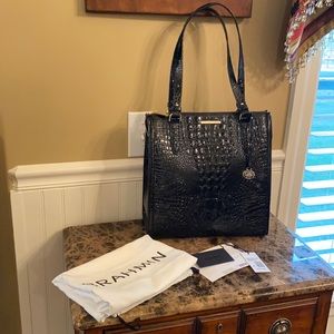 Brahmin Large Caroline Black Melbourne Leather